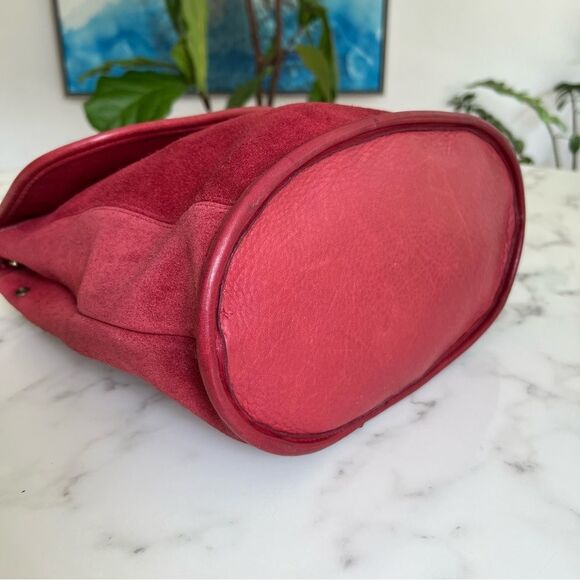 Coach Vintage Berkeley Convertible Backpack 9016 Red Leather and Suede Ruff Out